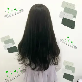 ロング カラー パーマ ヘアアレンジ メンズ キッズ 上品＆韓国風 🥀海心🥀のヘアスタイル