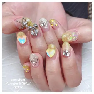 ミディアム ネイル 🐾enen style 🐾のネイルデザイン