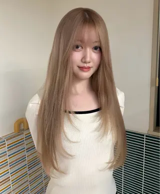 ロング カラー カラー特化/ブリーチ 梅田中崎町/あかりのヘアスタイル