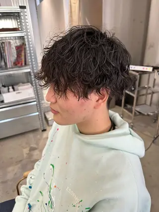 ショート パーマ メンズ SLOW🫧 ルナ🫧のヘアスタイル