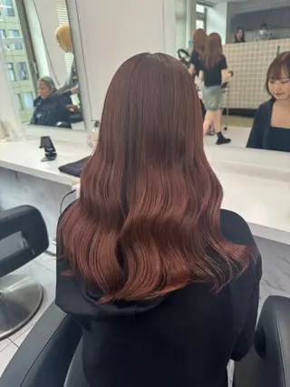 ロング カラー パーマ ヘアアレンジ メンズ キッズ 韓国系🇰🇷🩶 艶暗髪/MEIのヘアスタイル