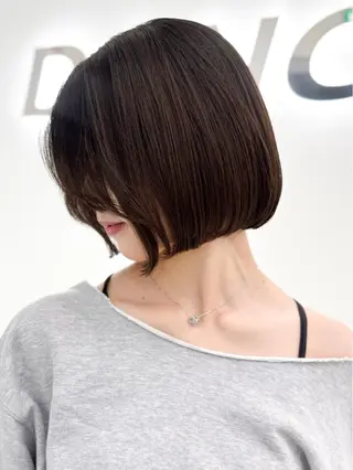 ショート カラー ヘアアレンジ 縮毛矯正🤍 盛れるボブ/ひかりのヘアスタイル