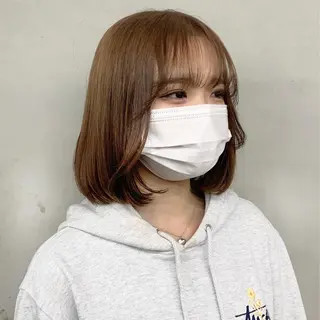 ミディアム カラー 赤みゼロ/透明感 カラー🌿KANTAのヘアスタイル