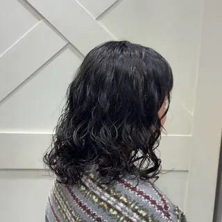 ミディアム パーマ 横浜パーマ🌐ボブ✨ 暖色カラーもえかのヘアスタイル