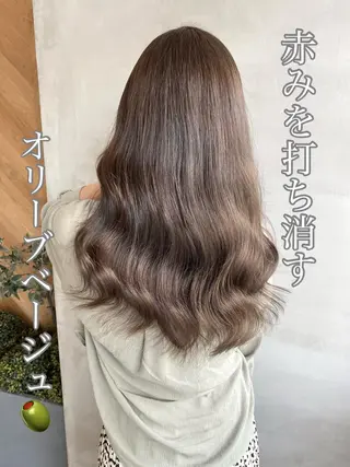 ロング カラー ヘアアレンジ ネイル マツエク・マツパ 夜23時まで予約🉑 reverieあきらのヘアスタイル