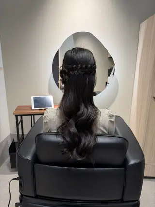 ロング NAVY 橋本心 縮毛矯正のヘアスタイル