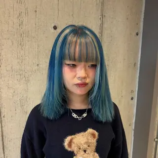 セミロング カラー 🌞透明感ブリーチ ×レイヤー🌴ﾘｵのヘアスタイル