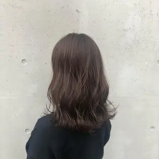 セミロング カラー 酸性縮毛矯正🧴韓国 レイヤー/髪質改善のヘアスタイル