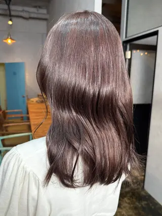 セミロング カラー 透明感カラー/パーマ 🌀アオノのヘアスタイル