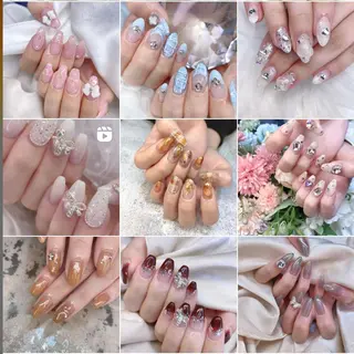 ネイル 渋谷／チップ長さ出し 👑アプレgel-xのネイルデザイン