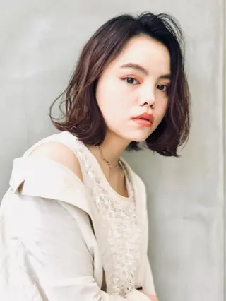ミディアム カラー ショート・ボブ 徳竹淳一のヘアスタイル