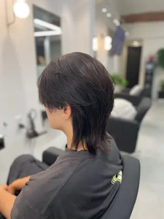 ミディアム メンズ 三津木正幸 透明感カラー髪質改善のヘアスタイル