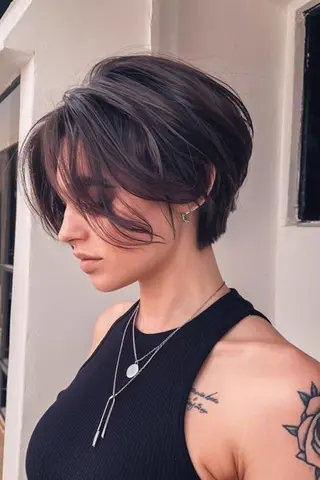 ショート カラー レイヤーカット⭐️ ハッシュカット特化のヘアスタイル