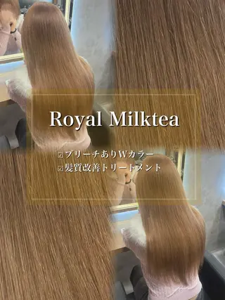 ロング カラー ヘアアレンジ ダメージレスカラー 🩵HIYO🩵のヘアスタイル