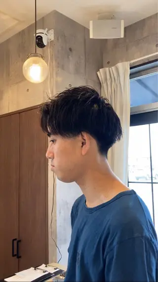 ミディアム メンズ ハマノ ミユのヘアスタイル