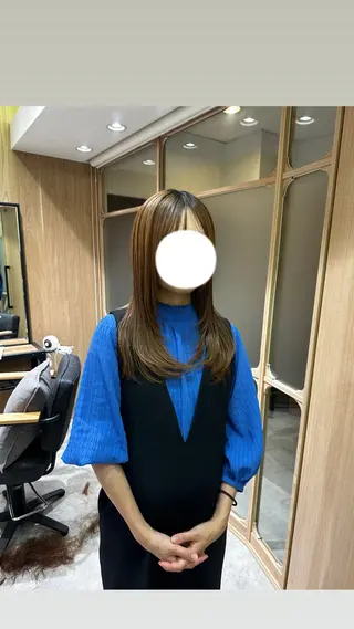セミロング 和泉市／mahae 吉田のヘアスタイル