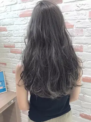 ロング パーマ チダアキフミ Ash大森のヘアスタイル
