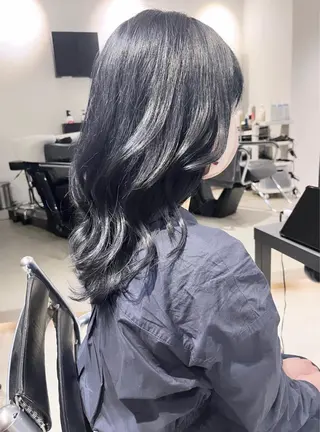 ミディアム カラー パーマ 透明感カラー✂︎ /縮毛矯正/YUKAのヘアスタイル