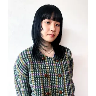 ミディアム 【NIU】 wakakoのヘアスタイル