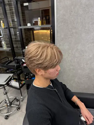 ショート カラー パーマ メンズ メンズ特化 👑YUTAのヘアスタイル