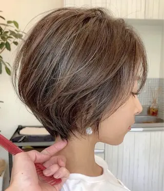 ショート カラー 40代からの似合わせ ショート/たかいのヘアスタイル