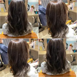 カラー 🩵盛れる顔周り/ 艶カラーemi🩵のヘアスタイル