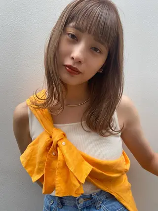 ミディアム 🍃透明感スタイル yu-ka🍃のヘアスタイル