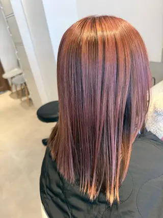セミロング カラー 高石 乃愛のヘアスタイル