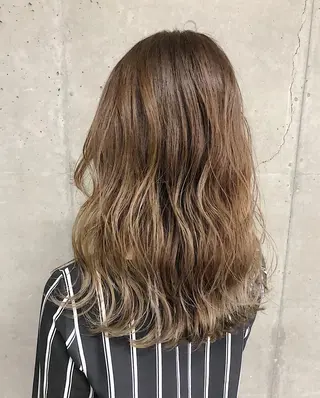 セミロング カラー ノンダメージ髪質改善 カラー💎/KURAのヘアスタイル