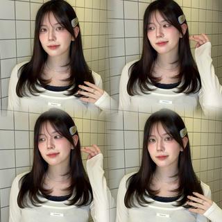 ロング カラー ヘアアレンジ 韓国ヘア/ワンホン ヘア/Rumiのヘアスタイル