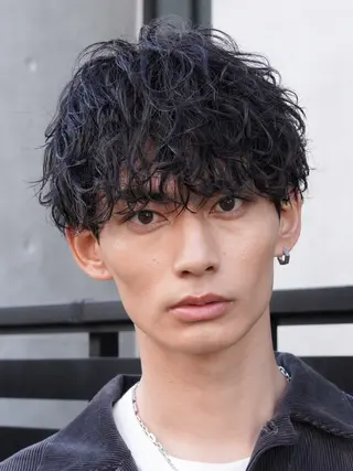 パーマ メンズ レディースショート 無料カットばっしーのヘアスタイル