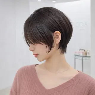ショート カラー 前髪/似合わせカット COA こも.のヘアスタイル