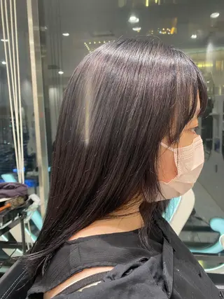 セミロング カラー ミディアムレイヤー 添田晃基のヘアスタイル
