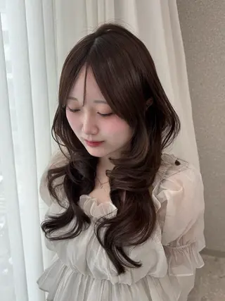 セミロング カラー ヘアアレンジ 艶カラー¦モテヘア¦ まなみ🎀💞のヘアスタイル