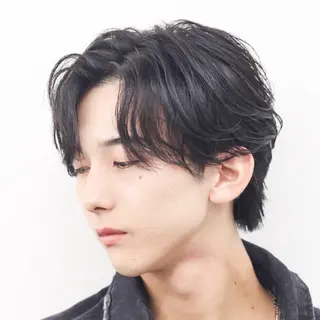 ショート カラー パーマ メンズ 🔥メンズ極🔥韓国 シャドウ/波巻き柿崎のヘアスタイル