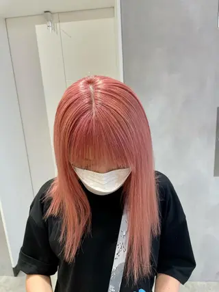 ミディアム カラー ブリーチ&髪質改善 TAIGAのヘアスタイル