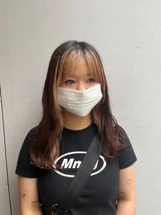 セミロング カラー 韓国好き🇰🇷 美容師MIKUのヘアスタイル