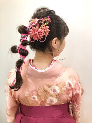 ミディアム カラー ヘアアレンジ 高橋 隆一のヘアスタイル