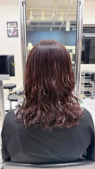 ミディアム カラー パーマ akari / ミディアムパーマのヘアスタイル
