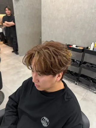 ショート カラー パーマ メンズ メンズ特化 👑YUTAのヘアスタイル