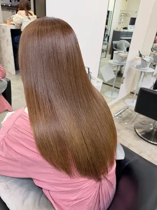 セミロング カラー 無料カット レイヤー/表参道のヘアスタイル
