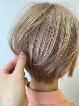 ショート カラー ボブ/パーマ 村中　仁人のヘアスタイル