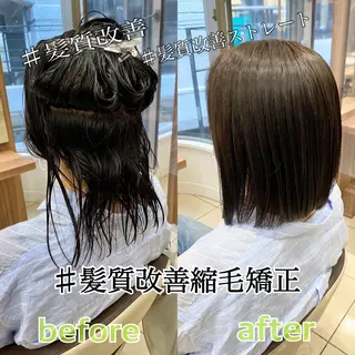 ミディアム パーマ 髪質改善特化美容師 小林和哉のヘアスタイル