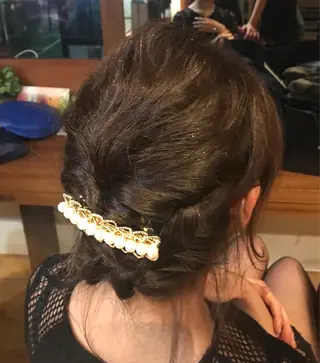 セミロング ヘアアレンジ 銀座フリーランススタ イリストMIYUKIのヘアスタイル