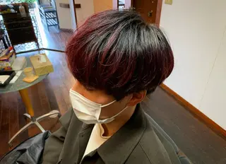 ミディアム カラー メンズ 綾田 一蔵のヘアスタイル