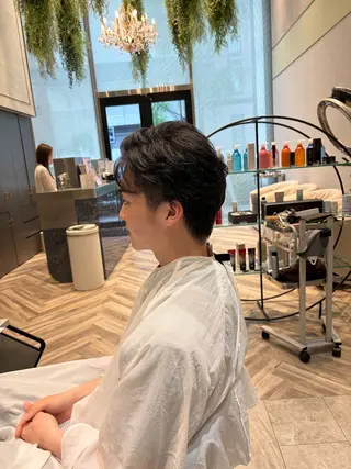 メンズ earth銀座 青山🩵のヘアスタイル