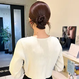 ミディアム ヘアアレンジ riko/レイヤー カット/ヘアセットのヘアスタイル