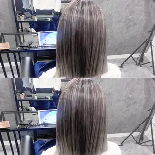 ミディアム カラー タニ ユウのヘアスタイル