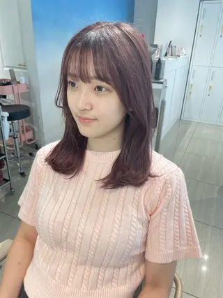 ミディアム 梅田縮毛矯正◻︎髪質 改善◻︎細見 了眞のヘアスタイル