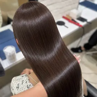 ロング パーマ 🌼💛髪質改善× ケアカラー💛クルミのヘアスタイル